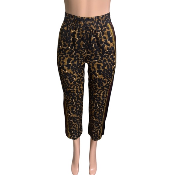 KOBI HALPERIN Women’s Aria Side-Stripe Animal-Print Cropped Pants - Picture 3 of 14
